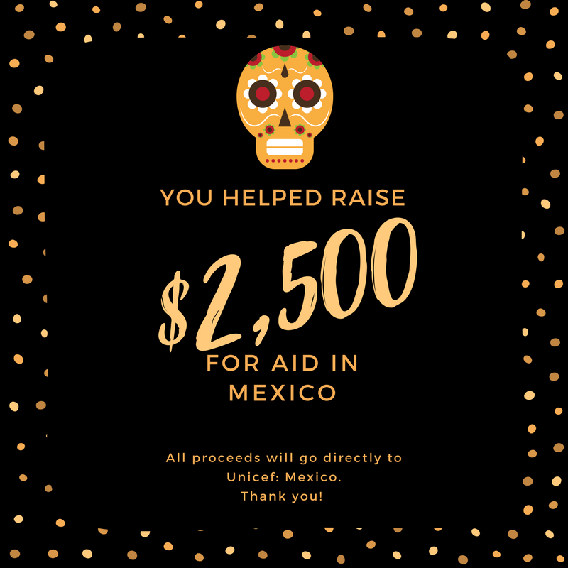 Update on Dia de los Muertos donations for Unicef: Mexico!
