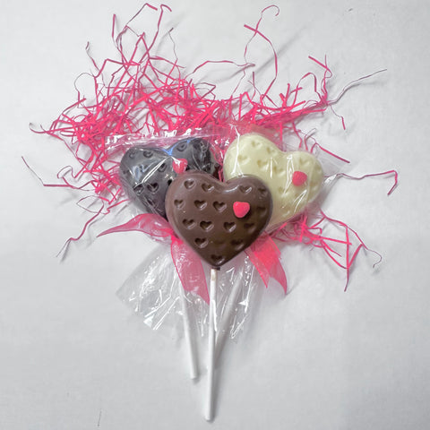 Polka Dot Heart Sucker